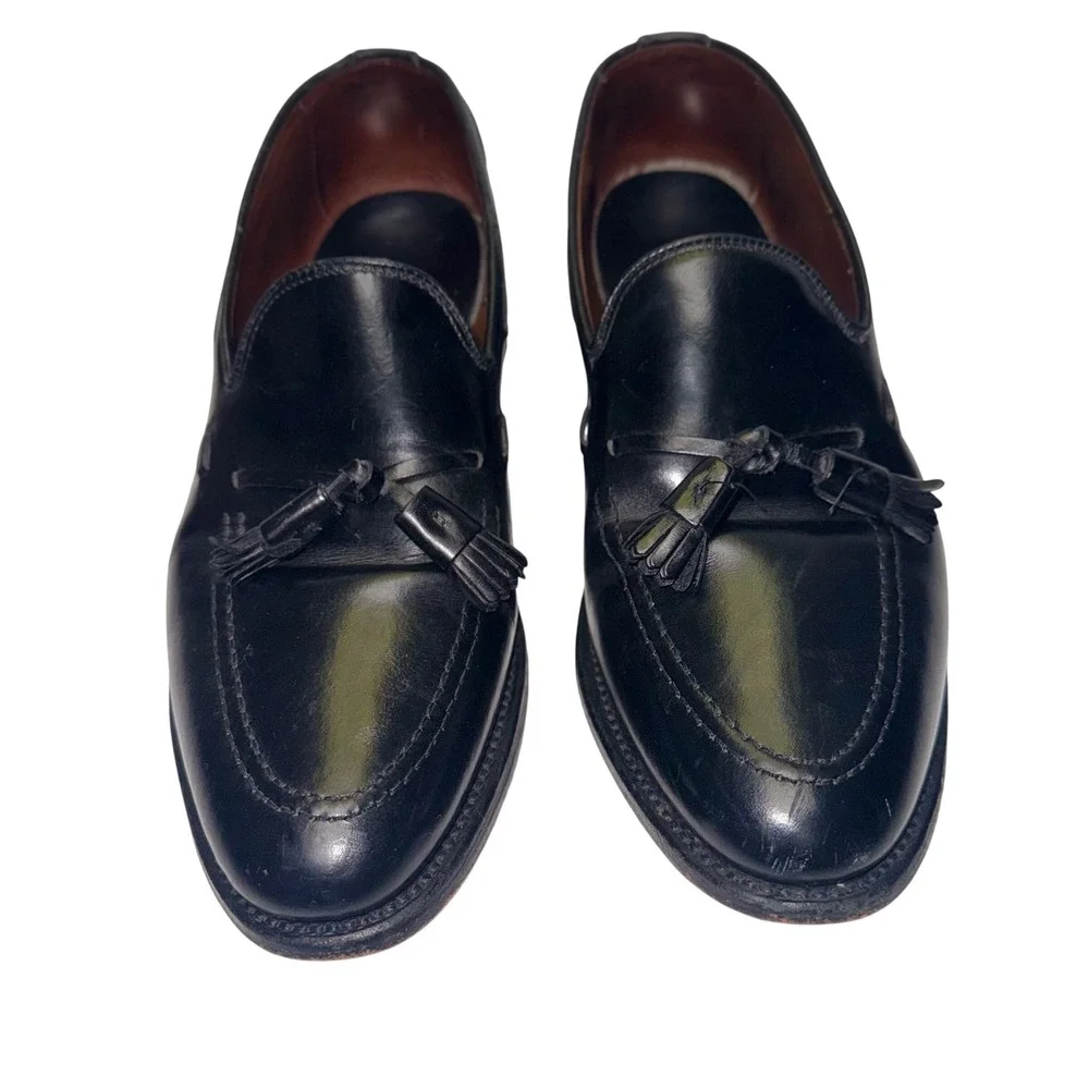 Allen Edmonds Grayson Loafers Mens 8.5 D Black Tassel Leather Dress Shoes 8217